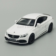 Ready Stock 1:32 Diecast Car Model Toy Mercedes-Benz C63S AMG Coupe Pull Back With Sound&Light