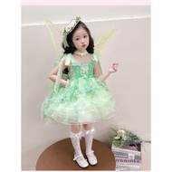 Girls Lolita Princess Dress 2026 Green Green Cake Dress Children Birthday Dress Dress Fashionable Pu