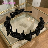Polka Dot Bow Hair Hoop with Teeth Elegant Pleated Women ️ST