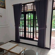 BLACKOUT CURTAINS, 200CM WIDE VARIANT, 9 WAVES/