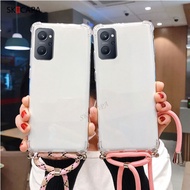 Crossbody Lanyard Phone Case RealmeGT Neo 3 2T 2 5G GT2 Pro Necklace Cord Strap Transparent Soft Casing Realme GT2 Pro GT Neo2T GT2 Silicone Shockproof Cases Cover