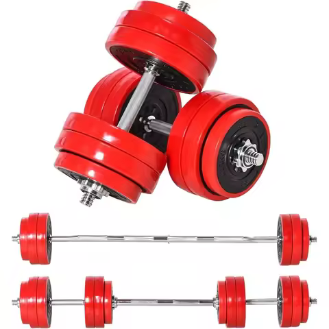 Versatile Dumbbell Set: Transformable to Barbell or Home Gym for Men and Women's Weightlifting Train
