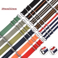 Universal 20mm 22mm NATO ZULU Nylon Canvas Watch Strap Men Women Weave Band Army Sport Waterproof Wa
