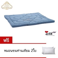 Topper Microgel เกรดพรีเมี่ยมโรงแรม5ดาว ขนาด6ฟุต ขอบหนาพิเศษ3นิ้ว พร้อมยางรัดมุม กันไรฝุ่น สีน้ำเงิน