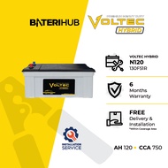 [Installation Provided] Bateri Kereta N120 Voltec Hybrid WET | Lorry Truck Boat Battery BateriHub