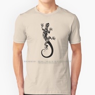 Lizard Gecko Tribal T Shirt 100% Pure Cotton Lizard Gecko Reptile Leopard Gecko Green Iguana Animal 