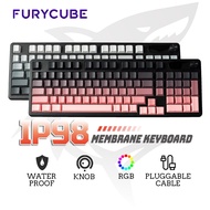 FURYCUBE IP98 Membrane Keyboard Waterproof Gradient Keycaps Mechanical Gaming Keyboard Feel