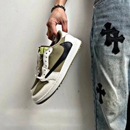 [Top Version] Jordan/Jordan/Travis Scott x Air Jordan AJ1 Low Golf "Olive" TS Joint Barb Golf Low-To