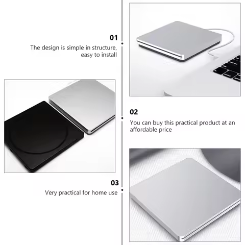 USB 3.0 External Dvd Drive Cd ROM Writer Rewriter for Laptop Computer Portable Data Playback Externa