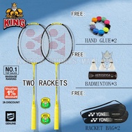2pcs Badminton Racket With Shuttlecocoks 4U Full Carbon Lightweight Double Badminton