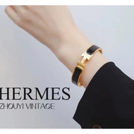 HERMESG Hermes Classic H Enamel Bracelet Highest Version Inner Ring Steel Stamp Details Electroplati