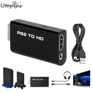 UTOPIAS Converter, PS2 to HDMI Game to HDMI Adapter, Durable HD Cable 480i/480p/576i 3.5mm Audio Out