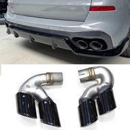 Quad Exhaust Tip For BMW G05 X6 G06 X7 G07 2019 2020 X5M Look Muffler Tip 304 Stainless Steel Car Ex