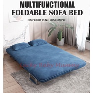 Foldable Velvet SofaBed Single Sofa Bed Foldable Bed Chair Foldable Sofa Multi-functional Folding Lazy Bed Washable
