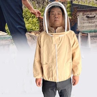 ST-🚤Export Anti-Bee Clothing Anti-Bee Clothing Anti-Bee Space Clothing Breathable Half-Body Bee Hat Apricot Beekeeping C