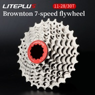 LITEPLUS 7-Speed Cassette for Brompton Folding Bikes, Brompton Modification 7S (11-28T/30T), Externa