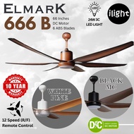 ELMARK 666B 66 Inch / 726B 72 Inch  DC Motor 6 ABS Blade 24W 3 Color Light Kit 12 Speeds F/R Remote 