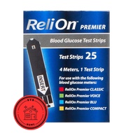 Relion Premier Test Strips 25 Count | Blood Glucose Test Strips | Test Strips for Diabetes | Blood S