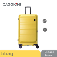 CAGGIONI กระเป๋าเดินทาง ทรงสูง Trunk รุ่น Espace C23062 PC 100% ซิปคู่กันขโมย TSA Lock 3 หลัก ล้อคู่