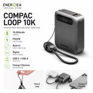 [CCC certified] ENERGEA Compac Loop 10K MAH Universal Powerbank with type C Cable Strap Power Bank
