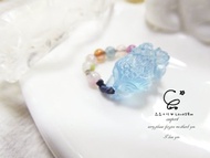 晶晶工坊*Love2hm【桃花繫】 海水藍寶 糖果碧璽 九尾狐戒指