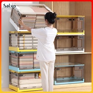 Foldable Storage Box With Wheels Clothes Storage Box with Lid Stackable Transparent Storage Box Orga