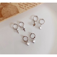 255-goodgift_station-92.5 Silver Earrings Round Hoop Lock Type Just Right For Your Ears. There Are 3