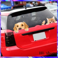 HL 3D Cat Car Sticker Scratches Cover Pet Dog Sticker 3D 3D 3D Cat Hound Dog Sticker Creative Rear W