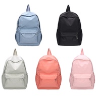 Schoolbag Travel Backpack Simplicity Girls Korean Version Solid Color Large Capacity Leisure Ins Wind
