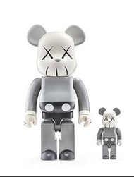 (Brown) 啡色 KAWS Bearbrick Be@rbrick Companion 1000% + 400% 不連盒 啡色