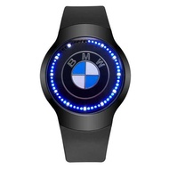 Halloween Hot Sale · Fashion Trend Mercedes-Benz BMW LED Touch Screen Watch Car Logo Peripheral Wate