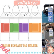 SOLIGHTER Cruise Luggage Tag Holders, Steel Wire Cable Loop Waterproof Suitcase Label Holder, Essent