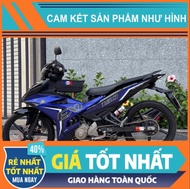 Tem Rời Dán Xe Exciter 150 Mẫu Sọc Xanh Đen Trắng Chữ EX To