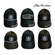 BLACK BROWN DOUBLEMESH SECURITY EMBROIDERED HAT SECURITY CAP