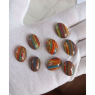 18x13mm multicolor malachite agate