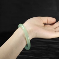 Jade bracelet round bar Bangle ice fruit green quartzite jade bracelet thin bar