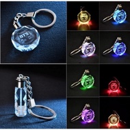 Glass keychain bts keychain BTS chibi keychain wanna one keychain keychain made of glowing glass