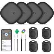 Android Air Tracker Smart Tags -4 Pack, Bluetooth Luggage Tracker Anti Lost Keys Finder/Item Locator