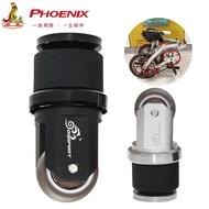 Phoenix Foldable Bicycle Auxiliary Roller Assistor Wheel Aluminum Alloy Folding Bike Universal Wheel Portable 360 Degree Rotating Push Wheel Bicycle Accessories d311