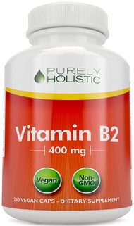 Vitamin B2 Riboflavin 400mg - 240 Vegan Capsules, 8 Month Supply - High Strength B2 Vitamins - Non G