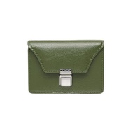 Modic 釦飾三層風琴式卡夾 皮夾 卡片夾 卡包 卡片收納 淺卡其色