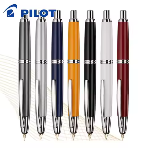 Japan PILOT Fountain Pen 18K Gold Tip Capless 9th Generation with Ink Dispenser Gift Business Office