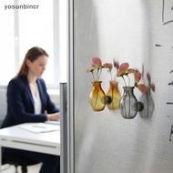 <YSBCR> Mini Glass Vase Fridge Magnet 3D Micro Landscape Ornament Creative Magnetic Plant Holder for