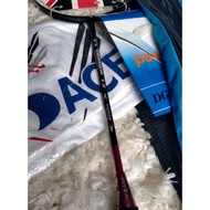 Original PRO ACE TITANIUM 12 BADMINTON RACKET + PRO ACE STRINGS + T-SHIRT