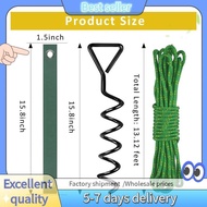E7G-Tree Stake Kit, Heavy Duty Spiral Tree Stakes and Supports for Leaning Trees and Young Trees Str