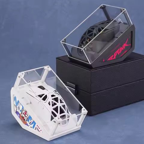 3D Printing Mouse Display Box Dustproof Storage Transparent Acrylic Gaming E-sports Mouse Table Desk