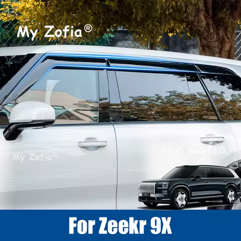 For Zeekr 9X 2025 2026 Car Side Window Wind Deflectors Vent Visors Sun Wind Rain Shield Rain Eyebrow