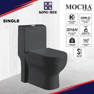 Mocha Italy High Quality One-Piece WC Black Jamban Hitam Toilet Bowl Mangkuk Tandas Duduk 马桶 Toilet Seat