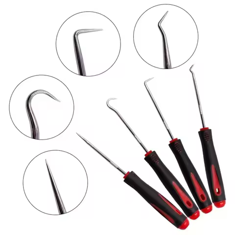 4PCS Car Auto Vehicle Oil Seal Screwdrivers Set O-Ring Seal Gasket Puller Remover Pick Hooks Durable