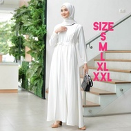 TRAND model Baju Gamis putih Remaja Terbaru muslimah Kekinian 2021 Gam